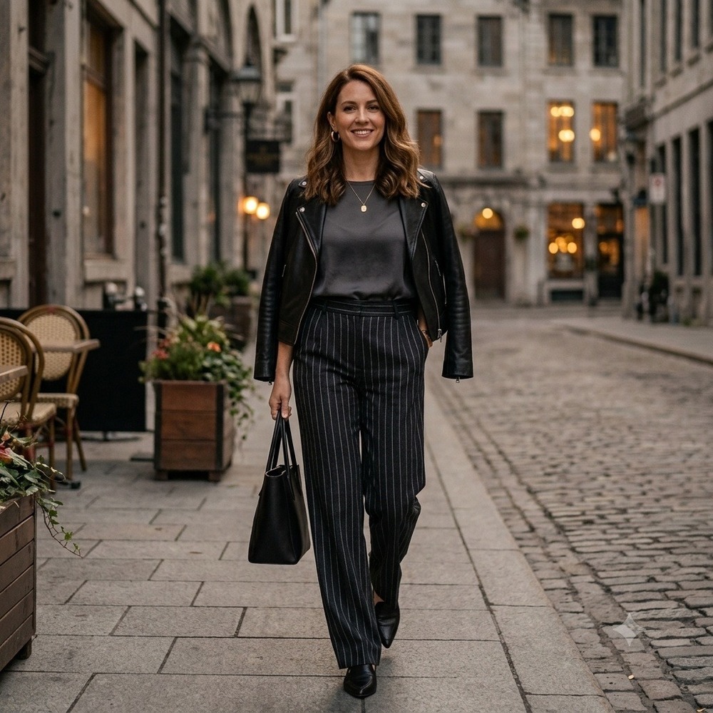 Ralph Lauren Purple Label Black Pinstripe Wool Trousers Made Italy Size 6 NWOT